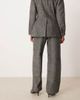 ASOS DESIGN ASOS DESIGN wool blend tailored barrel leg suit pants in brushed black and white herringbone-Multi - 4