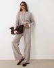 ASOS DESIGN ASOS DESIGN wool blend wide leg pants in oatmeal - part of a set-Neutral - 1