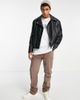 ASOS DESIGN ASOS DESIGN wool fisherman ribbed beanie with waffle knit detail in oatmeal-Neutral - 4