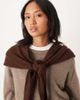 ASOS DESIGN ASOS DESIGN wool knit triangle scarf in chocolate-Brown - 1