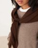 ASOS DESIGN ASOS DESIGN wool knit triangle scarf in chocolate-Brown - 3