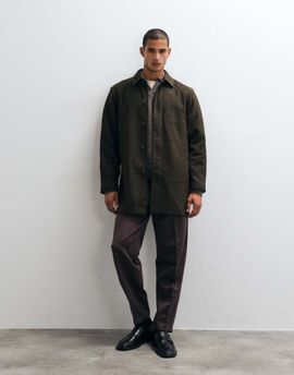 ASOS DESIGN ASOS DESIGN wool look coat in brown mini plaid