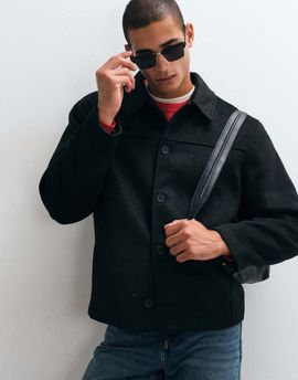 ASOS DESIGN ASOS DESIGN wool look jacket in black