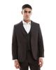 ASOS DESIGN ASOS DESIGN wool rich slim suit jacket in brown herringbone - 1