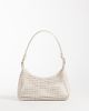 ASOS DESIGN ASOS DESIGN woven 90's shoulder bag in cream-Black - 1
