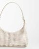 ASOS DESIGN ASOS DESIGN woven 90's shoulder bag in cream-Black - 4