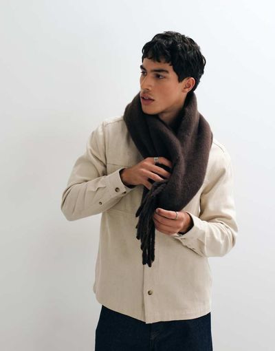 ASOS DESIGN ASOS DESIGN woven brushed scarf in brown