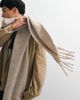 ASOS DESIGN ASOS DESIGN woven brushed scarf in heathered cream-White - 1