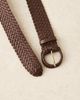 ASOS DESIGN ASOS DESIGN woven detail waist and hip jeans belt in chocolate-Brown - 2