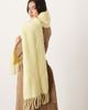 ASOS DESIGN ASOS DESIGN woven fluffy tassel scarf in buttermilk yellow - 2