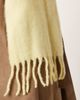 ASOS DESIGN ASOS DESIGN woven fluffy tassel scarf in buttermilk yellow - 3