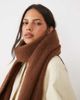 ASOS DESIGN ASOS DESIGN woven fluffy tassel scarf in chocolate-Brown - 2