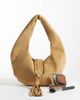 ASOS DESIGN ASOS DESIGN woven handle faux suede shoulder bag in tan-Brown - 2