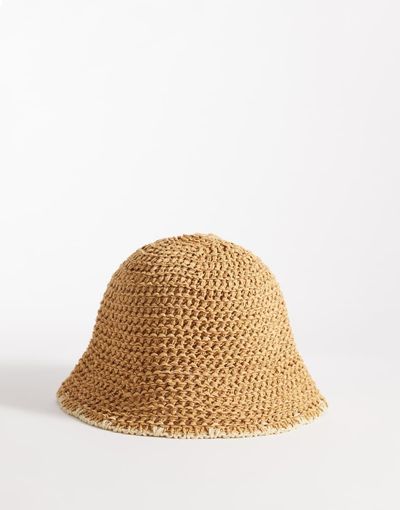 ASOS DESIGN ASOS Design woven hat in neutral