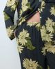 ASOS DESIGN ASOS DESIGN woven modal long sleeve shirt and wide leg trouser pyjama set in dark floral print-MULTI - 3