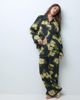 ASOS DESIGN ASOS DESIGN woven modal long sleeve shirt and wide leg trouser pyjama set in dark floral print-MULTI - 4
