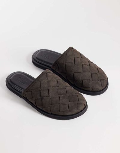 ASOS DESIGN ASOS DESIGN woven mule sandals in brown