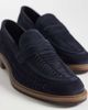ASOS DESIGN ASOS DESIGN woven penny loafers in navy suede - 3