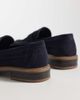 ASOS DESIGN ASOS DESIGN woven penny loafers in navy suede - 4