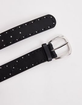 ASOS DESIGN ASOS DESIGN woven studded belt in black