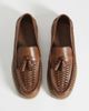 ASOS DESIGN ASOS DESIGN woven tassel loafers in tan leather-Brown - 2