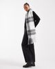 ASOS DESIGN ASOS DESIGN woven tassel scarf with black and white plaid design-Multi - 2