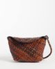 ASOS DESIGN ASOS DESIGN woven two tone flap top mini crossbody bag-Brown - 1
