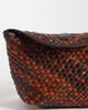 ASOS DESIGN ASOS DESIGN woven two tone flap top mini crossbody bag-Brown - 3