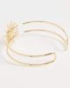 ASOS DESIGN ASOS DESIGN wrap-around arm cuff with sun design in amber stone in gold tone - 3