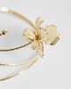 ASOS DESIGN ASOS DESIGN wrap-around upper arm cuff with floral detailing in gold tone - 2