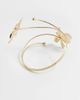 ASOS DESIGN ASOS DESIGN wrap-around upper arm cuff with floral detailing in gold tone - 3