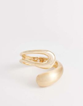 ASOS DESIGN ASOS DESIGN wrap around cuff bracelet with brushed gold tone detail