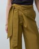 ASOS DESIGN ASOS DESIGN wrap around trouser with tie in mustard-Yellow - 4