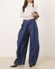 ASOS DESIGN ASOS DESIGN wrap extreme pleats barrel leg jeans in indigo-Blue - 1