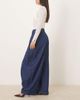ASOS DESIGN ASOS DESIGN wrap extreme pleats barrel leg jeans in indigo-Blue - 3