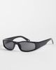 ASOS DESIGN ASOS DESIGN wrap frame sunglasses in black with black lens - 1