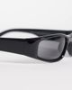ASOS DESIGN ASOS DESIGN wrap frame sunglasses in black with black lens - 2