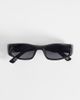 ASOS DESIGN ASOS DESIGN wrap frame sunglasses in black with black lens - 3