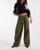 ASOS DESIGN ASOS DESIGN wrap front wide leg pants in green - 1