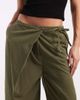 ASOS DESIGN ASOS DESIGN wrap front wide leg pants in green - 2