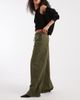ASOS DESIGN ASOS DESIGN wrap front wide leg pants in green - 4
