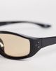 ASOS DESIGN ASOS DESIGN wrap light tint sunglasses in black frame with amber lens - 2