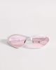 ASOS DESIGN ASOS DESIGN wrap light tint sunglasses in white frame with pink lens - 3