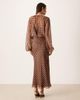ASOS DESIGN ASOS DESIGN wrap maxi dress in brown blurred gingham - 3