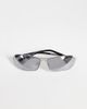 ASOS DESIGN ASOS DESIGN wrap metal frame sunglasses in silver with mirrored lens - 3