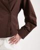 ASOS DESIGN ASOS DESIGN wrap shirt with cocoon sleeve in chocolate-Brown - 3