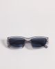 ASOS DESIGN ASOS DESIGN wrap sunglasses in crystal gray frame with smoke lens - 3