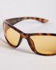 ASOS DESIGN ASOS DESIGN wrap sunglasses in tortoise with amber lenses-Brown - 2