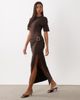 ASOS DESIGN ASOS DESIGN wrap waist hardware detail maxi dress in chocolate-Brown - 1