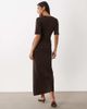 ASOS DESIGN ASOS DESIGN wrap waist hardware detail maxi dress in chocolate-Brown - 4